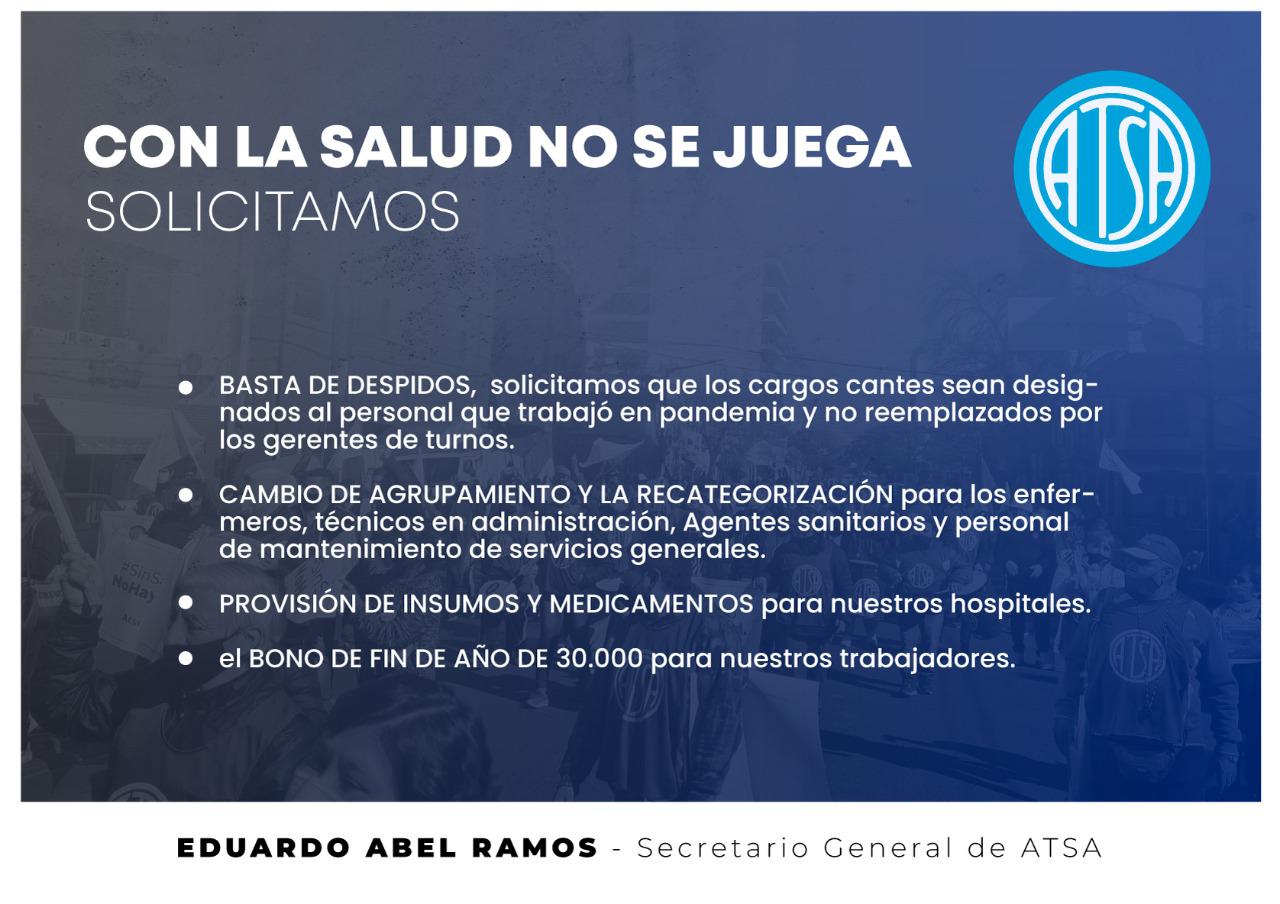 atsa RECLAMO AL GOBIERNO