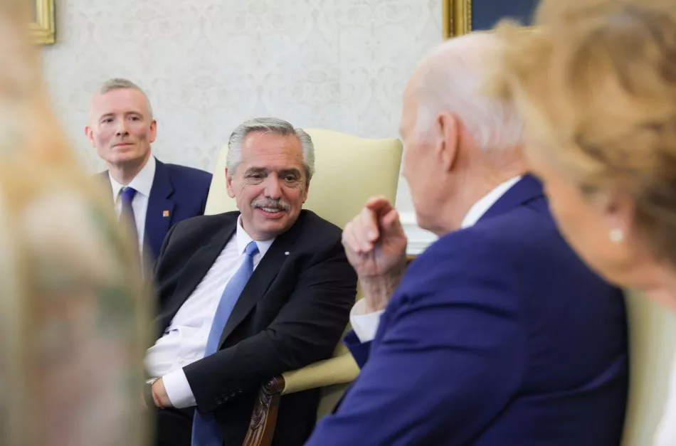 Alberto Fernández con Biden