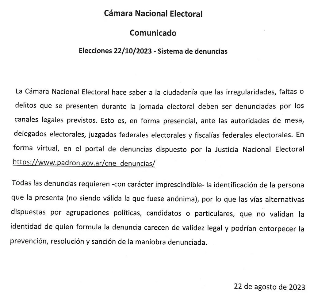 DECISION JUDICIAL CONTRA MILEI