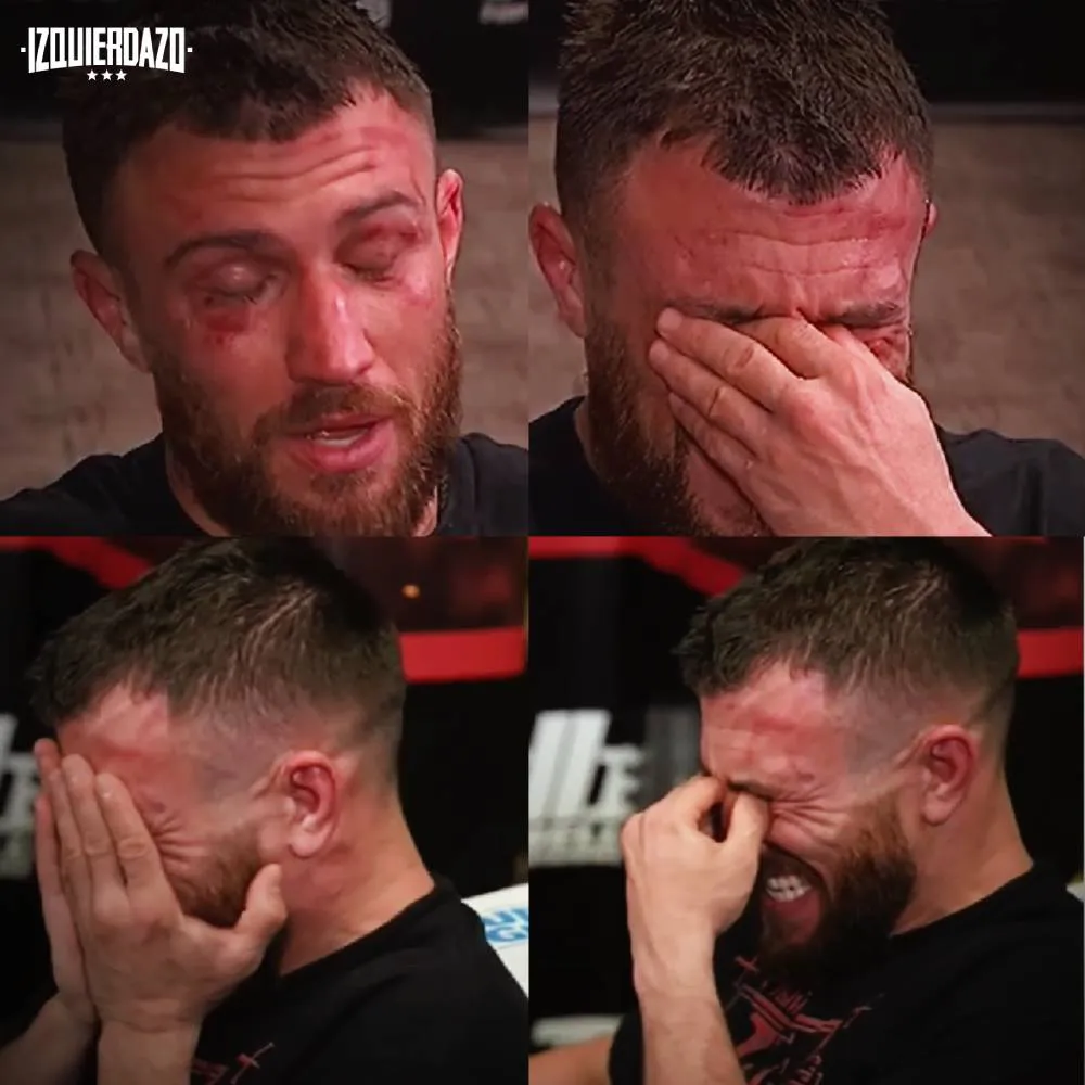 Lomachenko emocionado en vestuario