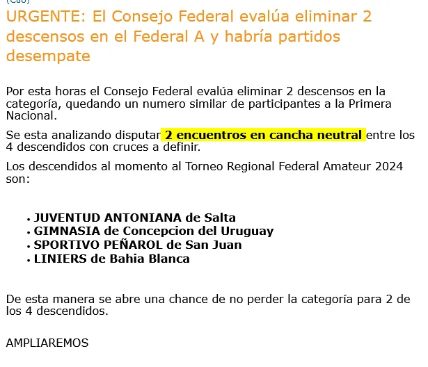 ascenso del interior