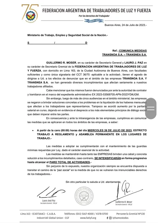 escrito de transnoa y transnea