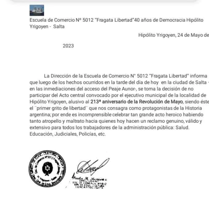 Escuela Fraga de Hipólito Yrigoyen