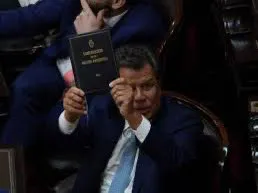 Facundo Manes muestra la Constitución