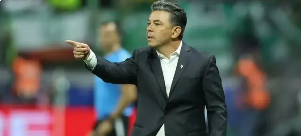Gallardo en el partido frente al Palmeiras