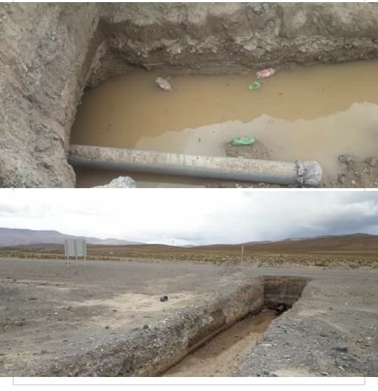 San Antonio de los Cobres- el agua barrosa en los piletones
