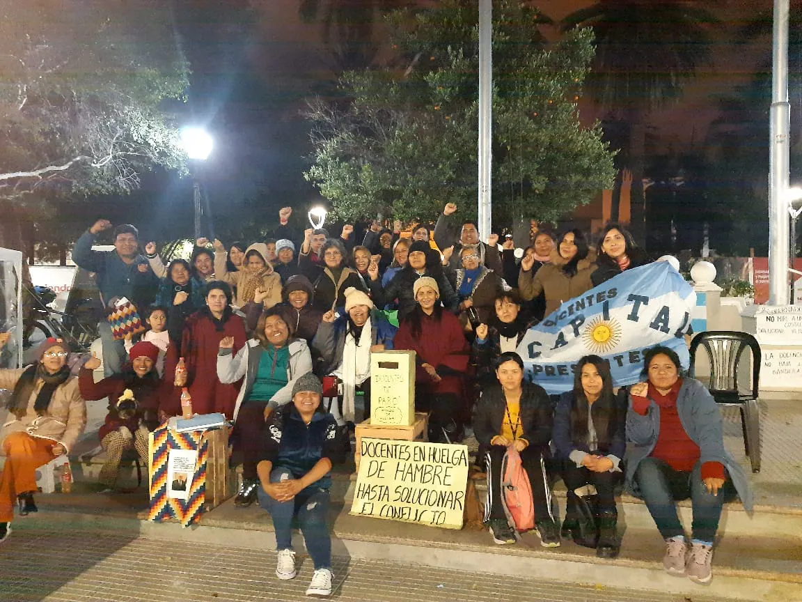 DOCENTES DE HUELGA DE HAMBRE - DIA 2 DE JULIO
