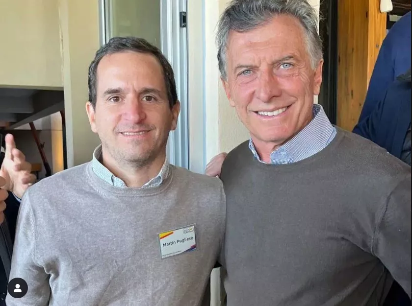 Martín Pugliese y Mauricio macri