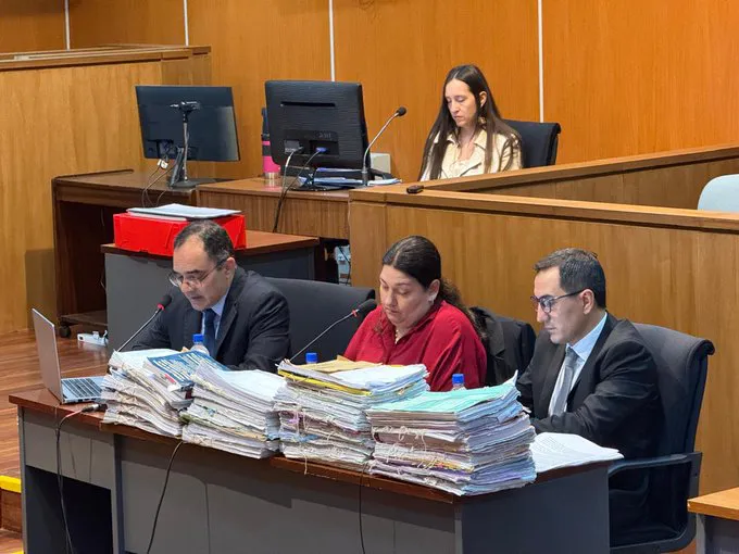 De izq. a der: fiscales Leandro Flores, Mónica Poma y Gabriel González