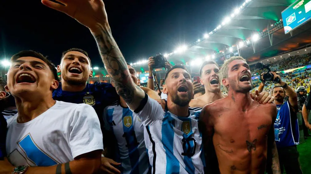festejo argentino en el maracana