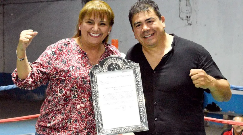 Diputada radical con Ñato Burgos