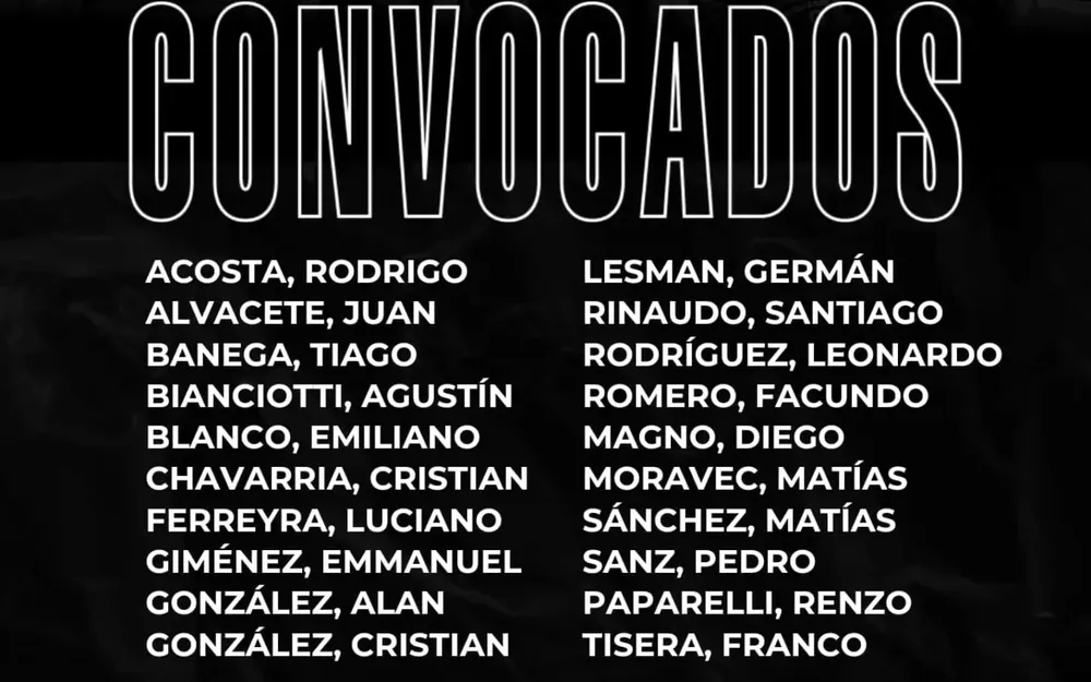 Central Norte los convocados para enfrentar a Alte Brown