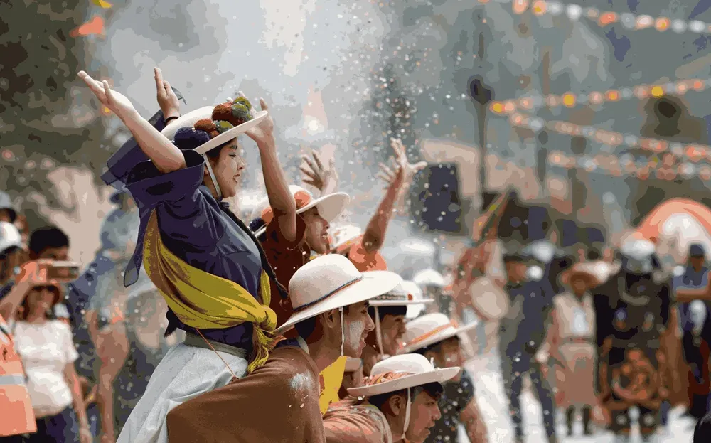 Daniel Scioli con Sadir en el carnaval de Tumbaya (5)