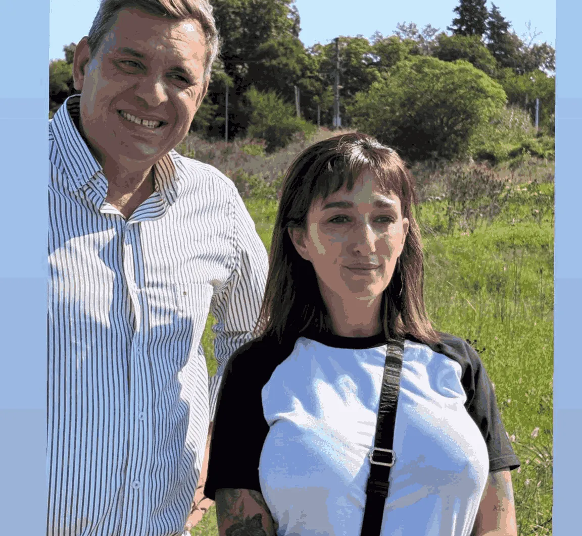 Leila Gianni con el ex comisario Maxi Bondarenko candidatos en La Matanza y F Varela