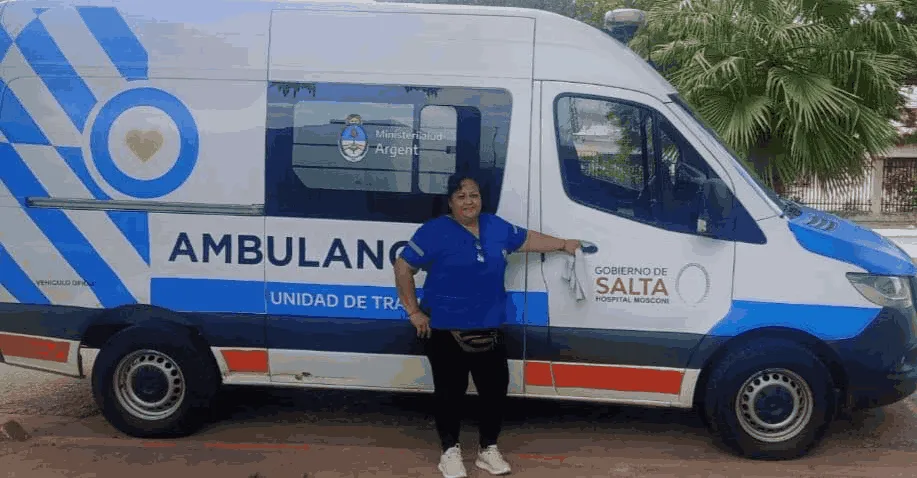 Mosconi- Elsa Villalba es la primera chofer de ambulancia de la provincia