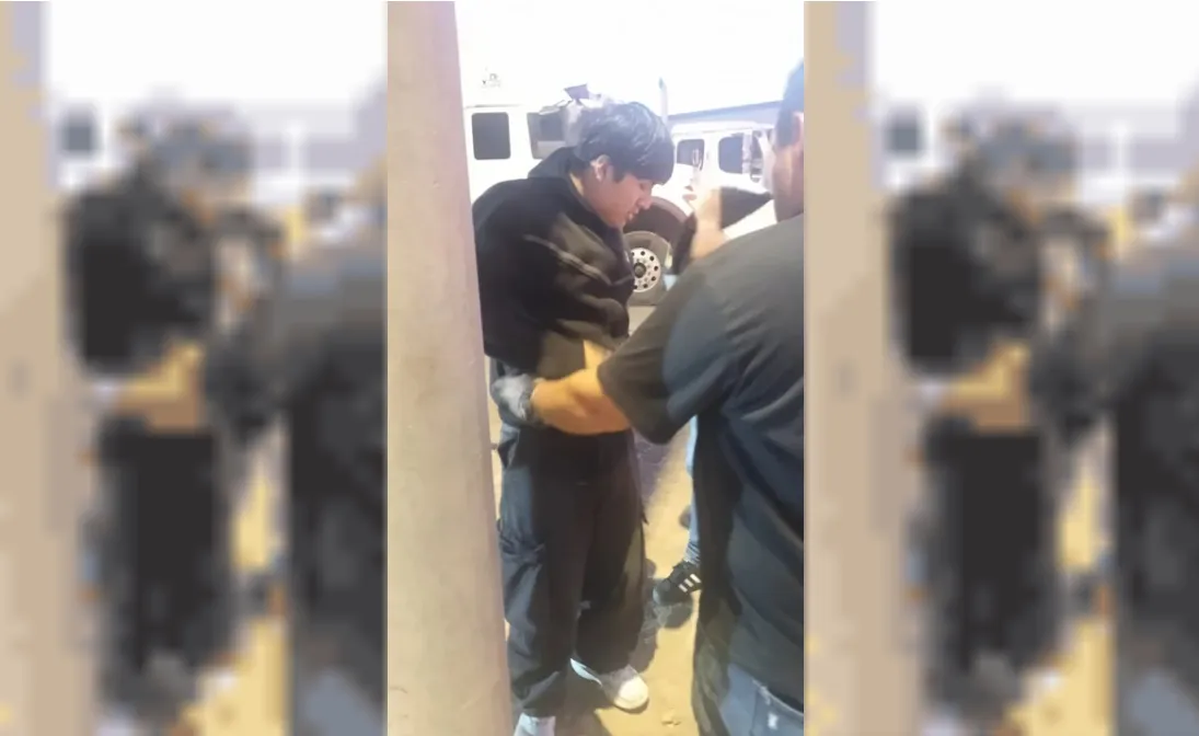 PEQUEÑO J en el momento en que es detenido