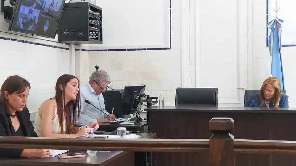 BANDA-La auxiliar fiscal Florencia Altamirando durante la audiencia
