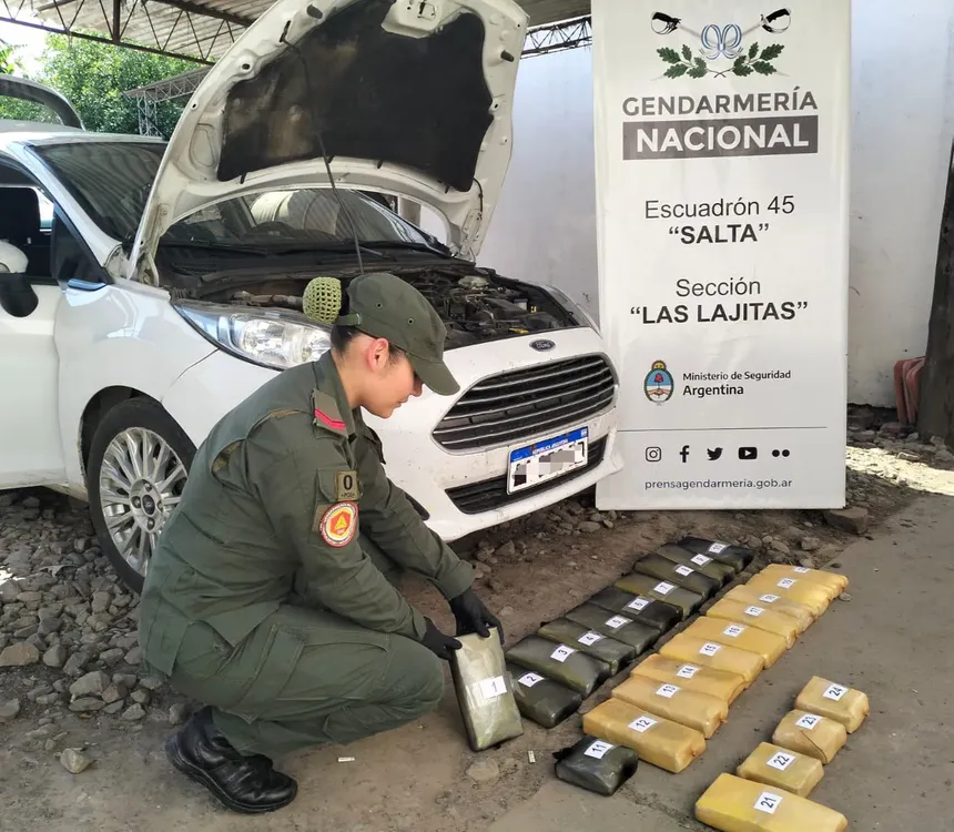 Gendarmeria Las Lajitas - droga