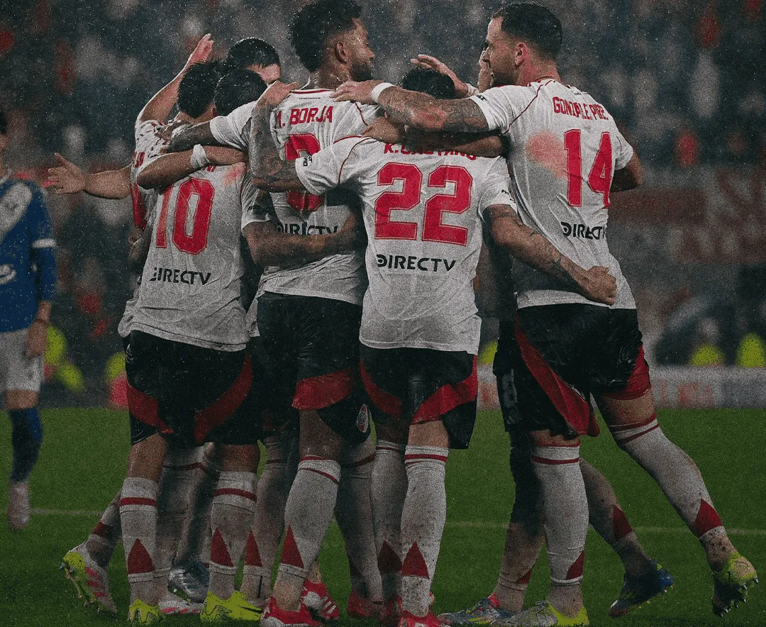 RIVER festsejo final de la goleada a Vélez