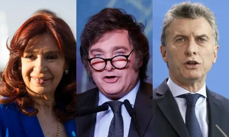 cristina-kirchner-javier-milei-y-mauricio-macri