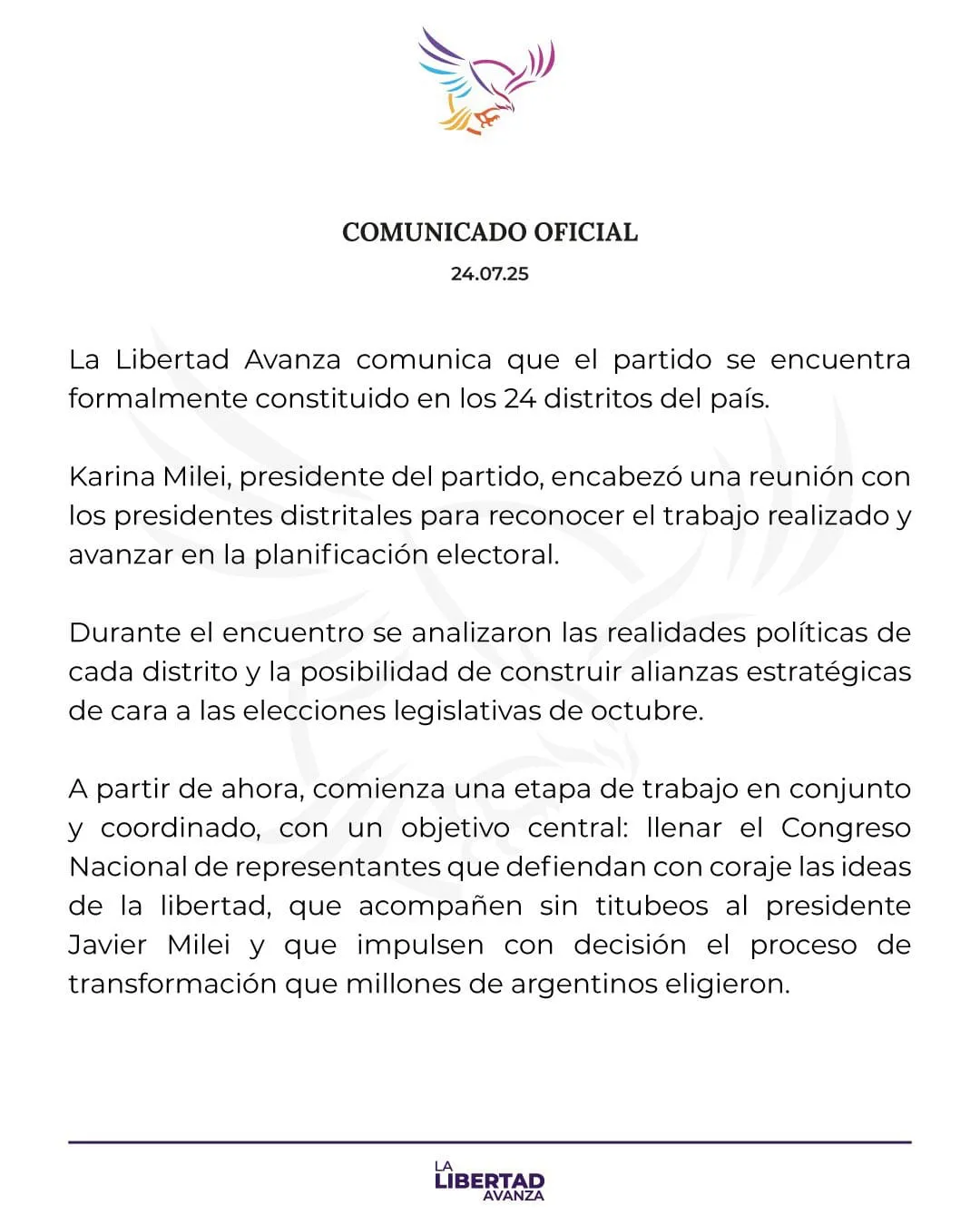 LLA COMUNICADO OFICIAL
