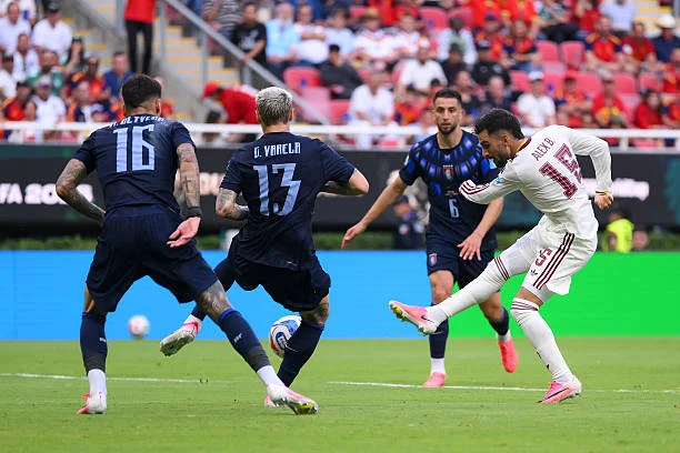 Baena el autor del gol para la eliminación de Uruguay (Foto: Getty Images)