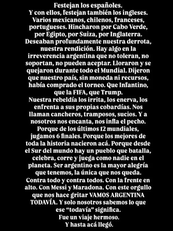 Pedro Rosemblat mensaje seleccion