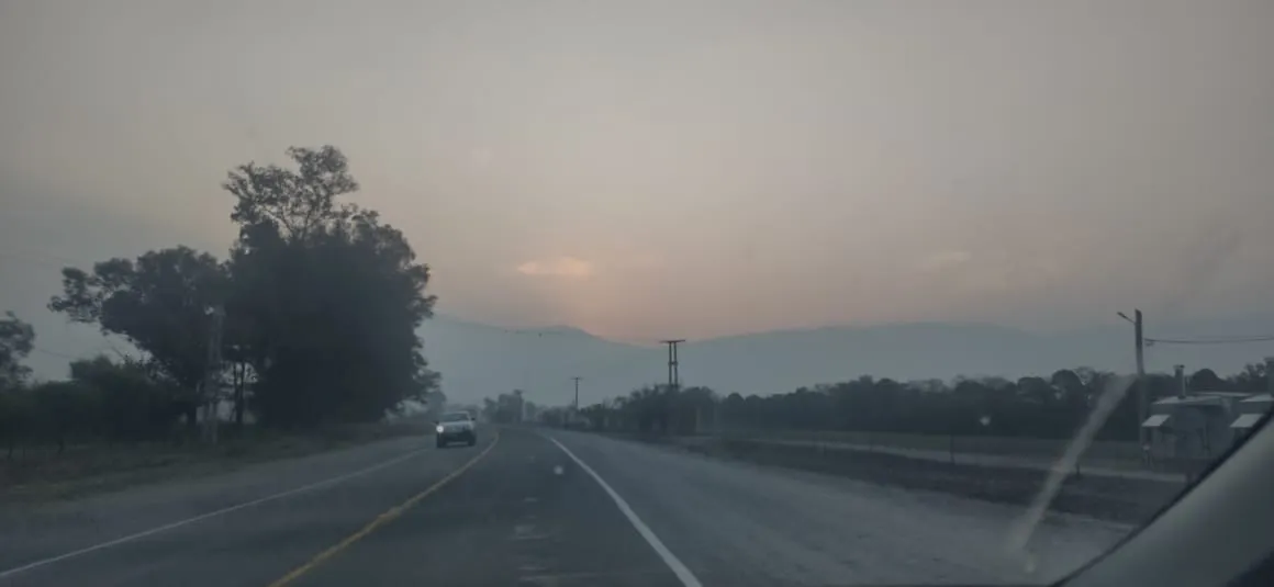 Neblina por los incendios