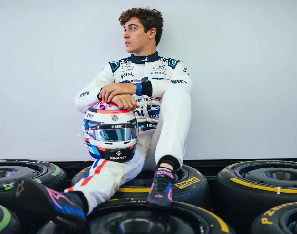 Colapinto en los festejos por los 70 años de Alpine