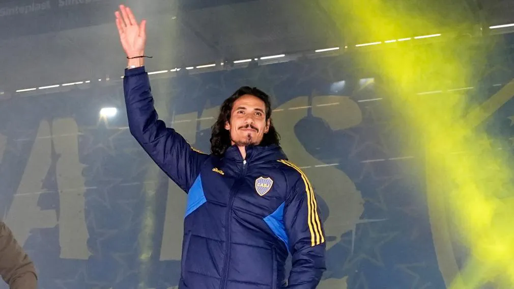cavani presentado en Boca