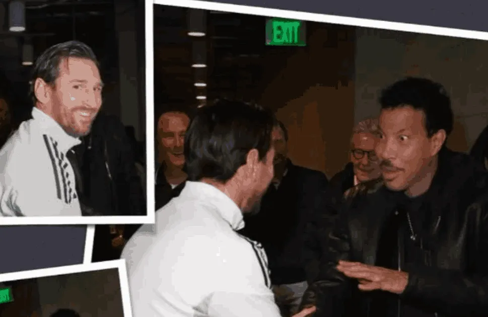 Messi saluda a Lionel Richie