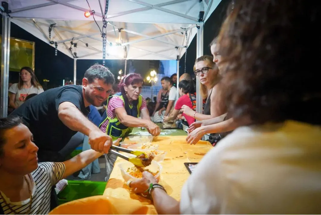 Grabois organizó cena para los pobres