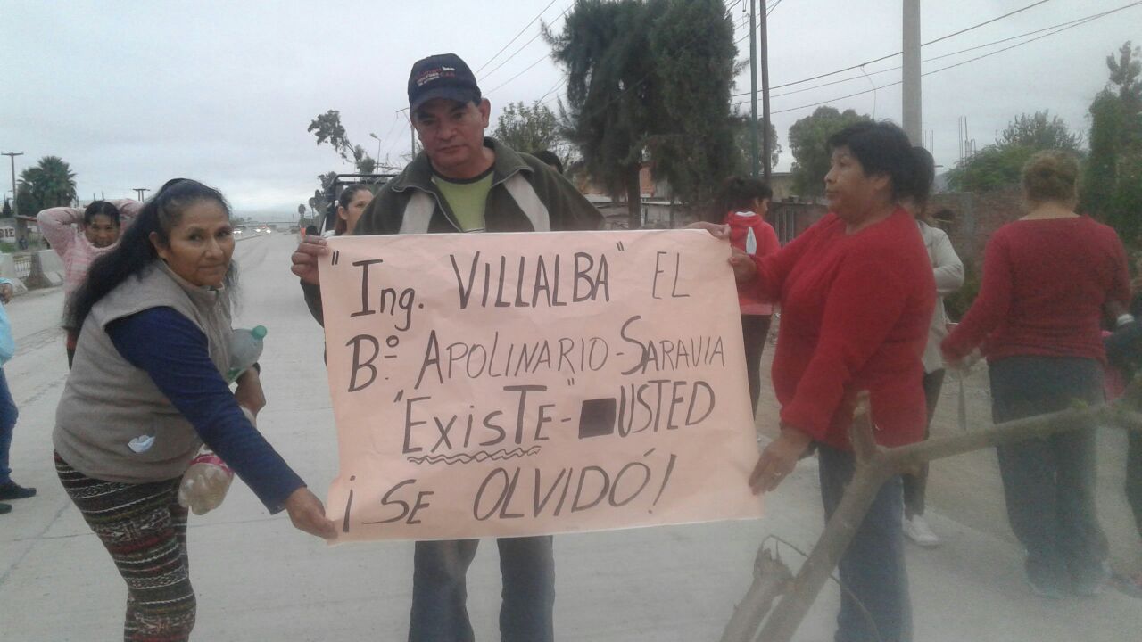 Corte de calle- mensaje para Villada