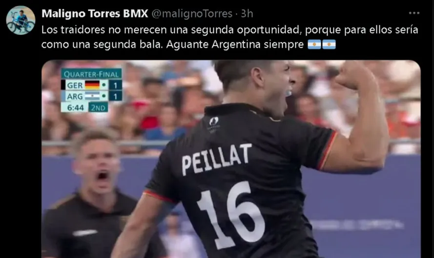 Peillat grita su gol a Argentina y los salieron a matar
