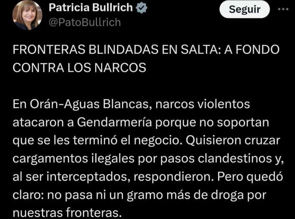 Bullrich y la represión en oran