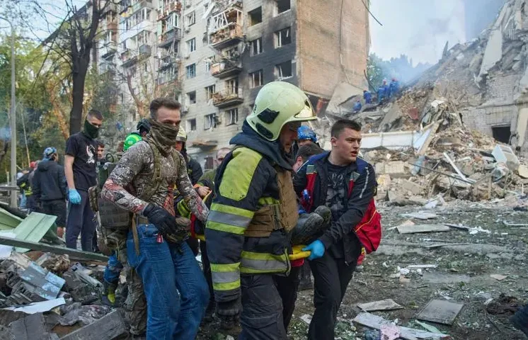 Bombardeo en Kiev
