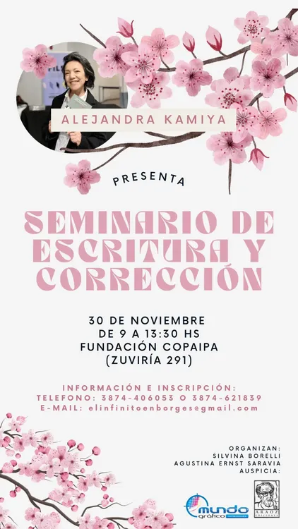 Alejandra Kamiya presenta “Seminario de Escritura y Corrección”