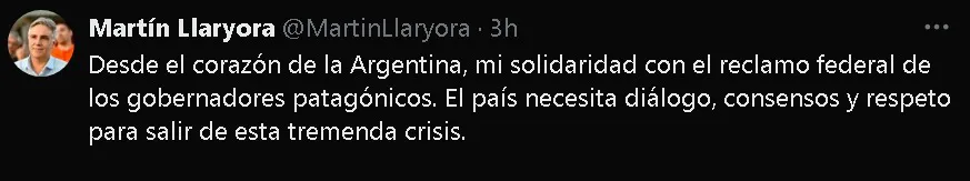 CHUBUT la solidaridad de Llaryora