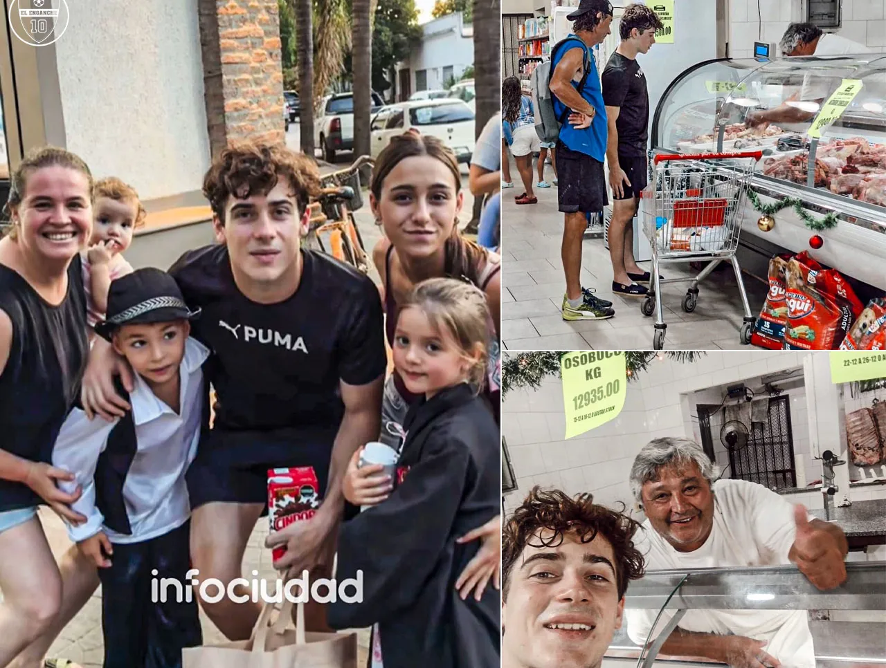 Franco Colapinto revolucionó San Andrés de Giles al salir de compra con su padre