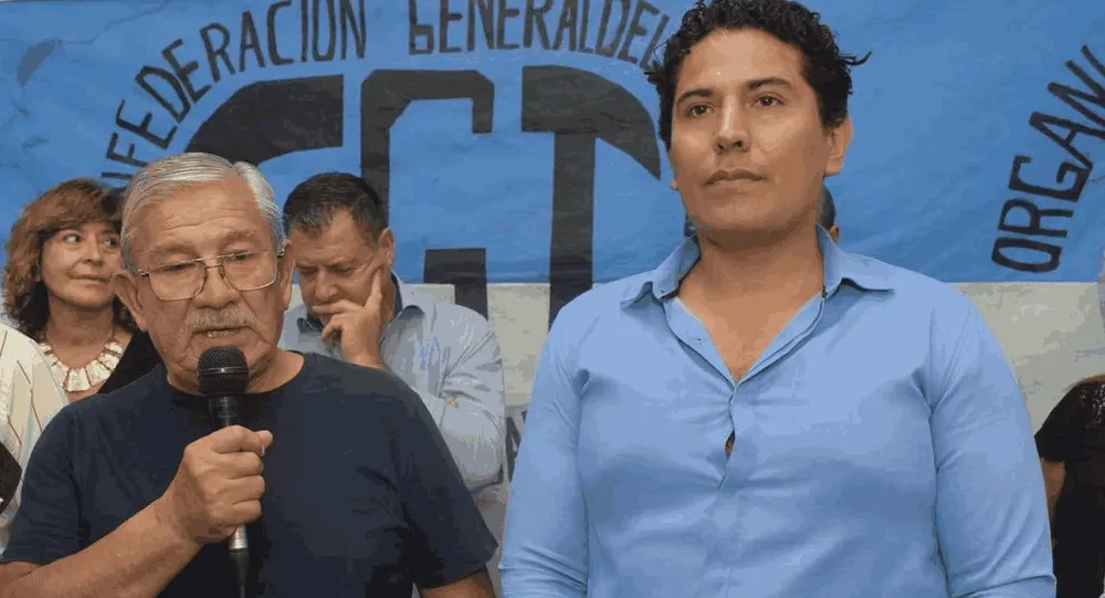 Pedro Serrudo con Aguero y el paro del 24